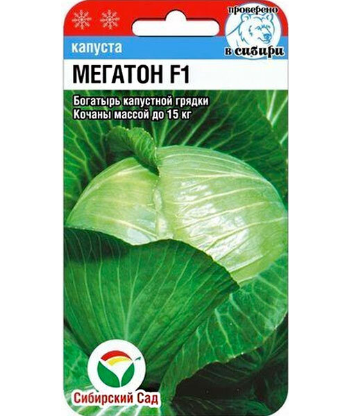 Капуста Мегатон F1 (белокочанная) семена 